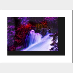 Nature with a Twist Waterfall Closeup Posters and Art